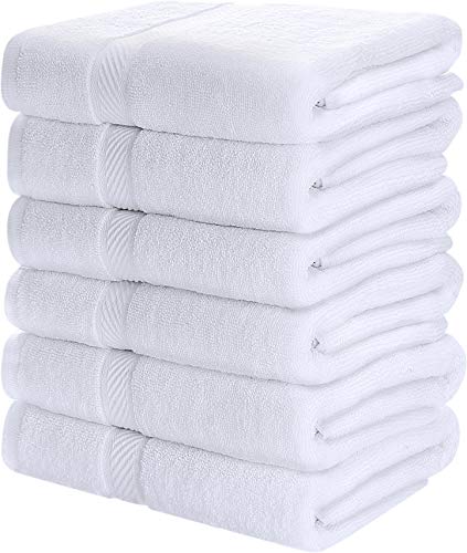 Utopia Towels - 6 Toallas de Gimnasio, Toallas de Piscina (56 x 112 cm) - 500 gsm - Toalla de Secado rápido multipropósito Ligera (Blanco) Utopia Towels - 6 Toallas de Gimnasio, Toallas de Piscina (56 x 112 cm) - 500 gsm - Toalla de Secado rápido multipropósito Ligera (Blanco)