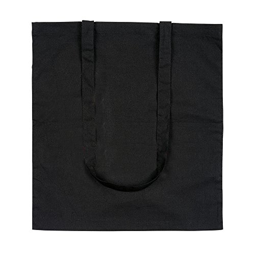 eBuyGB - Lote de 10 bolsas de algodón para la compra y la playa, 42 cm, Negro (Negro) - 1206003-10a eBuyGB - Lote de 10 bolsas de algodón para la compra y la playa, 42 cm, Negro (Negro) - 1206003-10a