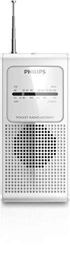 Philips AE1500W/37 - Radio (Portátil, Analógica, Am,FM, 0,1 W, 3,5 mm, Blanco)
