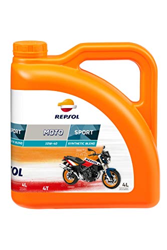 Repsol RP180N54 Moto Sport 4T 10W-40 Aceite de Motor, Multicolor, 4 L Repsol RP180N54 Moto Sport 4T 10W-40 Aceite de Motor, Multicolor, 4 L
