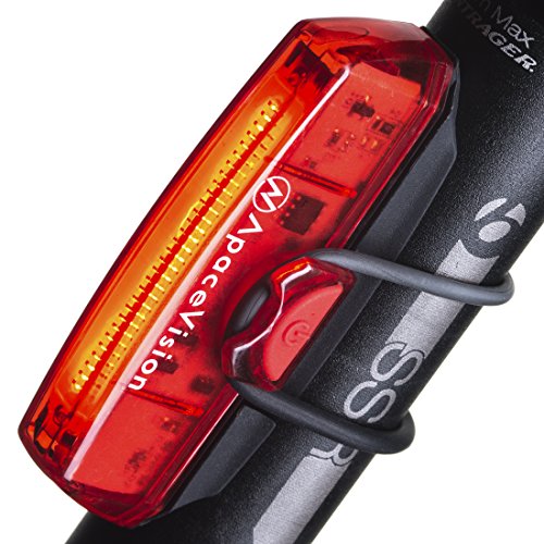 Apace Vision Luz Trasera para Bicicleta Recargable USB - Potente LED Faro Trasero Bici - Muy Luminoso y Fácil de Instalar Luces Rojas Máxima Seguridad Ciclismo Apace Vision Luz Trasera para Bicicleta Recargable USB - Potente LED Faro Trasero Bici - Muy Luminoso y Fácil de Instalar Luces Rojas Máxima Seguridad Ciclismo