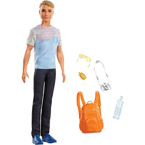 Barbie Vamos de Viaje, muñeco Ken con accesorios, regalo para niñas y niños 3-9 años (Mattel FWV15) , color/modelo surtido Barbie Vamos de Viaje, muñeco Ken con accesorios, regalo para niñas y niños 3-9 años (Mattel FWV15) , color/modelo surtido