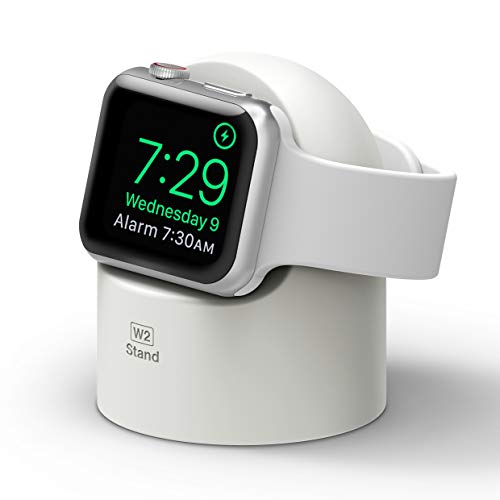 elago W2 Soporte Apple Watch Diseñado para Apple Watch Stand Todos Series 44mm / 42mm / 40mm / 38mm [Compatible Modo Nightstand] (Blanco)