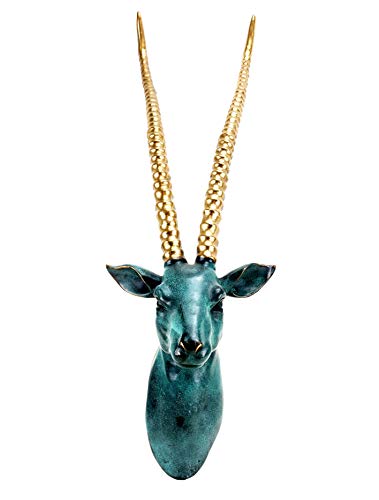Figura de bronce – Gazelle Envejece – Figura de animales con cuernos doradas puro – Martin pequeño – Firmada – Esculturas comprar