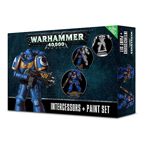 Games Workshop Warhammer 40K Miniatures - Intercessors & Paint Set