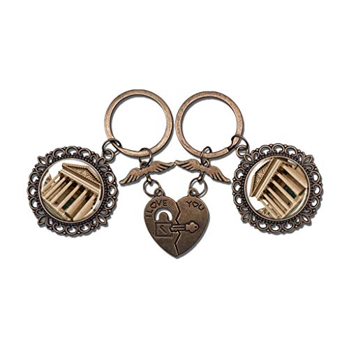 Hqiyaols Keychain Casco antiguo de Francia Montpellier Pareja Llavero Día de San Valentín Llavero Adornos Recuerdo Coleccionable Cristal redondo Bronce Metal 2pcs / Set Hqiyaols Keychain Casco antiguo de Francia Montpellier Pareja Llavero Día de San Valentín Llavero Adornos Recuerdo Coleccionable Cristal redondo Bronce Metal 2pcs / Set