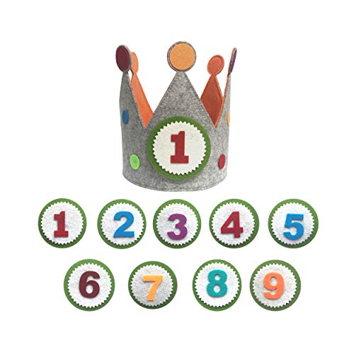 Maxi Nona Corona para cumpleaños o Fiestas Infantiles con números del 1 al 9 (Círculo)