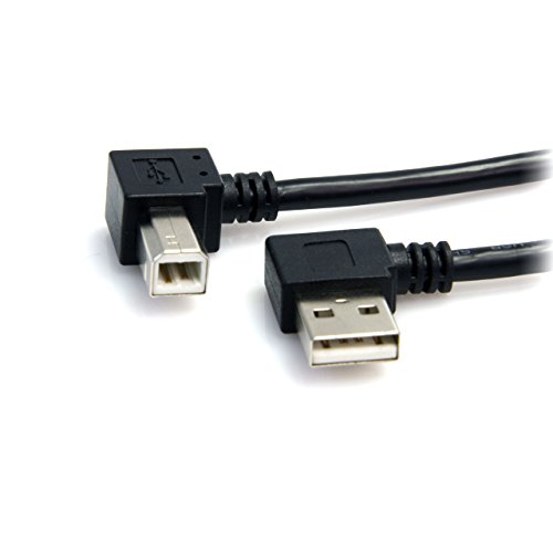 StarTech.com USB2HAB2RA3 - Cable USB para Impresora (91 cm, 1 x USB A Macho, 1 x USB B Macho) Negro