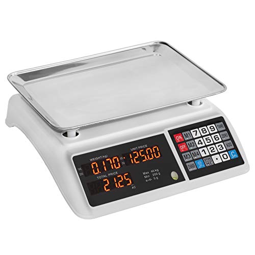 JEVX Bascula Comercial Digital de 40kg 2 EN 1 con BATERIA Recargable y Fuente de Alimentacion - Precision 5 Gramos Comercio Balanza Inalambrica para Fruteria 40 Kilos Peso Industrial Medidor de Peso JEVX Bascula Comercial Digital de 40kg 2 EN 1 con BATERIA Recargable y Fuente de Alimentacion - Precision 5 Gramos Comercio Balanza Inalambrica para Fruteria 40 Kilos Peso Industrial Medidor de Peso