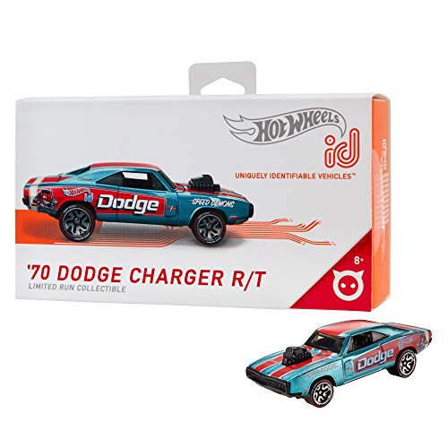 Mattel - Hot Wheels ID Vehículo de juguete '70,  coche Dodge Charger, +8 años  ( FXB03)