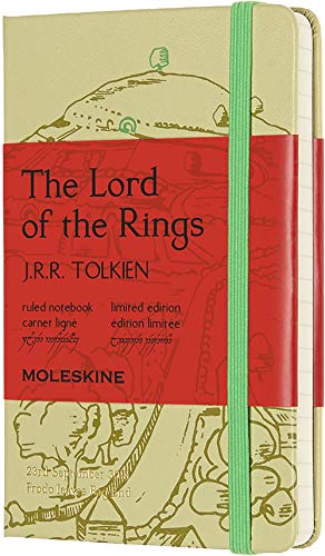 Moleskine - Cuaderno El Señor de los Anillos Edición Limitada, Tapa Dura, Goma Elástica y Páginas con Rayas, El Señor de los Anillos, Tamaño Pequeño 9 x 14 cm, 192 Pages (EDITION LIMITEE)