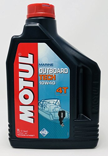 MOTUL Aceite de Motor para Motos de Agua fueraborda Outboard Tech 4T 10W40, 2 litros
