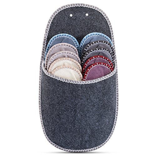 ONVAYA Zapatillas de invitados | conjunto de 5 | Zapatilla de fieltro | Gris grey ONVAYA Zapatillas de invitados | conjunto de 5 | Zapatilla de fieltro | Gris grey
