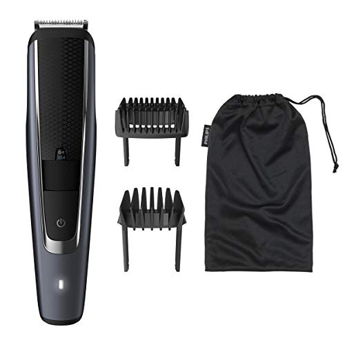 Philips BT5502/16 Barbero y cortapelos con 40 Posiciones de Longitud, Resistente al Agua y Cuchillas metálicas autoafilables, Negro