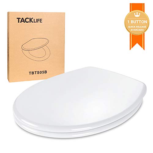Tapa WC, TACKLIFE TBTS05B Asiento de Inodoro en Forma de O con Liberación Rápida Tapa de Inodoro con Cierra Suave y Silencioso Fácil de Instalación y Limpieza Tapa WC, TACKLIFE TBTS05B Asiento de Inodoro en Forma de O con Liberación Rápida Tapa de Inodoro con Cierra Suave y Silencioso Fácil de Instalación y Limpieza