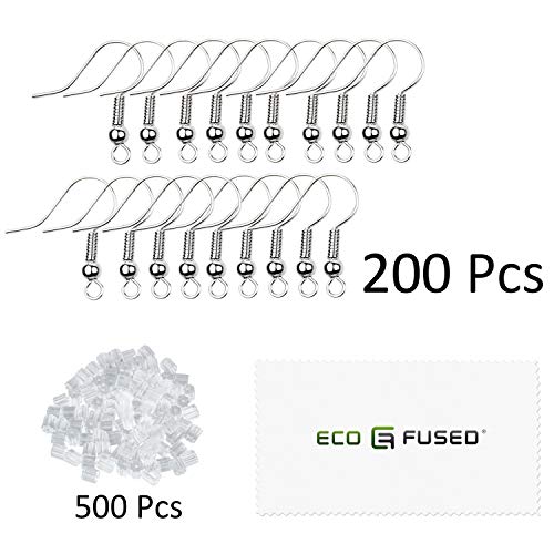 200 Ganchos de Aretes Dorados y 500 Aseguradores Transparentes para Aretes – Sortijas Libres de Níquel (18mm) – Aseguradores de Reemplazo Plásticos (2.5mm x 3mm) – para Hacer Joyería y Aretes DIY 200 Ganchos de Aretes Dorados y 500 Aseguradores Transparentes para Aretes – Sortijas Libres de Níquel (18mm) – Aseguradores de Reemplazo Plásticos (2.5mm x 3mm) – para Hacer Joyería y Aretes DIY