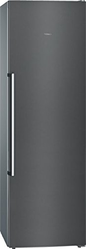 Congelador vertical - Siemens GS36NAX3P, 242 L, No Frost, 186 cm, Clase A++, Inox negro antihuellas