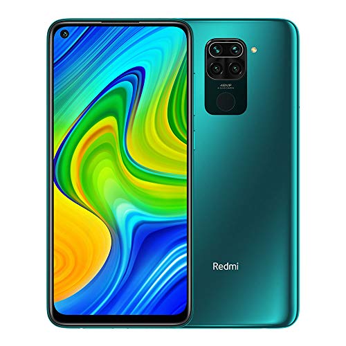 Xiaomi Redmi Note 9 - Smartphone de 6.53” FHD (DotDisplay, 4 GB RAM, 128 GB ROM, cámara Quad de 48 MP, Hotshot 3.5 mm, Headphone Jack, batería de 5020 mAh) Forest Green [International Version]