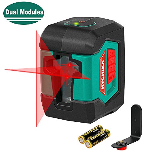 Nivel Láser, HYCHIKA 15m Nivelador Láser Cruzado, con Autonivelante Doble Láser Módulo Líneas (Línea Simple o Doble,120°), Horizontal/Vertical, de IP54 con Soporte Magnético 360° Rotación Nivel Láser, HYCHIKA 15m Nivelador Láser Cruzado, con Autonivelante Doble Láser Módulo Líneas (Línea Simple o Doble,120°), Horizontal/Vertical, de IP54 con Soporte Magnético 360° Rotación