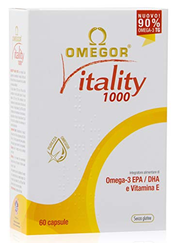 OMEGOR® Vitality 1000: ¡NUEVO con un 90% de Omega-3 TG! 5 * IFOS certificado desde 2006. EPA 535 mg y DHA 268 mg por perla. Min. Estructura 90% de triglicéridos y destilación molecular, 60 cps.