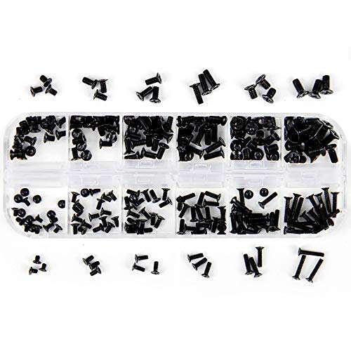 Akuoly Tornillos para el Ordenador Portátil M2 M3 M2.5 Tornillos para Laptop Reparación Pack de 240, Negro Akuoly Tornillos para el Ordenador Portátil M2 M3 M2.5 Tornillos para Laptop Reparación Pack de 240, Negro