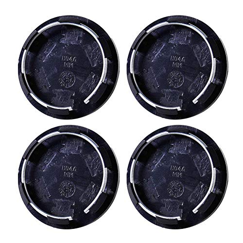 Cubierta de buje para ruedas, 4 tapas de llantas universales de 50 mm, para tapacubos de rueda de coche, color negro