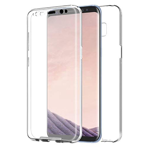 TBOC Funda para Samsung Galaxy S8 Plus - S8+ - Carcasa [Transparente] Completa [Silicona TPU] Doble Cara [360 Grados] Protección Integral Total Delantera Trasera Lateral Móvil Resistente Golpes