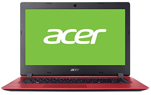 Acer Aspire 1 A114-31 - Ordenador Portátil de 14" HD con Procesador Intel Celeron N3350, RAM de 4 GB, eMMC de 64 GB, Intel HD Graphics 500, Sin Sistema Operativo, Color Rojo - Teclado Qwerty Español