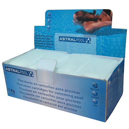 Astralpool 11390 Floculante en Cartuchos para Piscinas, Blanco, 10x20x7 cm