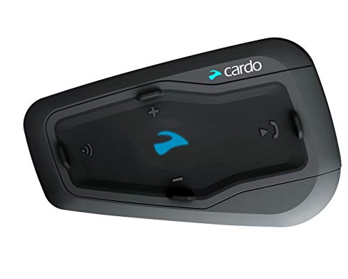 CARDO FRC2P001 freecom 2 Plus-Sistema de comunicación Bluetooth bidireccional para Motocicleta con Audio HD to Rider (Paquete único), negro, Individual