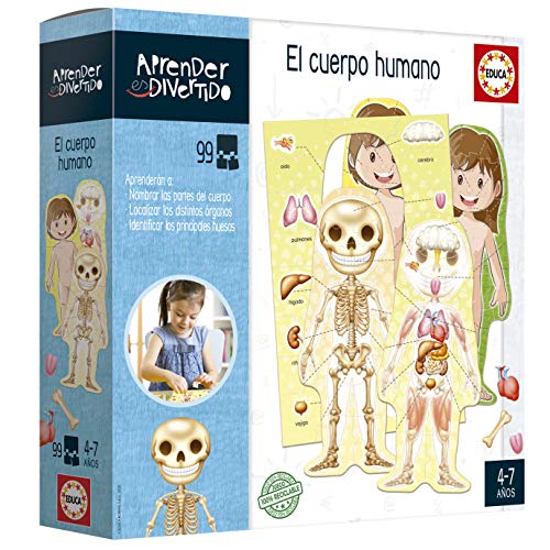 Educa- Aprendo Aprender es Divertido El Cuerpo Humano, Juego educativo para niños, a partir de 4 años (18701) , color/modelo surtido