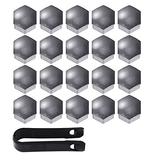 Gebildet 20 Piezas Universal 17 mm Tapa de Tuerca de Rueda, Tapas para Tornillos de Rueda, Cubierta de Tuerca de Neumático, Wheel Bolt Nut Cap, con Caja de Almacenamiento y Extractor (Gris) Gebildet 20 Piezas Universal 17 mm Tapa de Tuerca de Rueda, Tapas para Tornillos de Rueda, Cubierta de Tuerca de Neumático, Wheel Bolt Nut Cap, con Caja de Almacenamiento y Extractor (Gris)