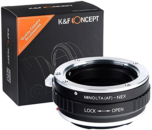 K&F Concept Minolta AF Adaptador ∙Compatible con Cámara Sony E-Mount (NEX/Alpha) ∙ Adaptador para Lente Minolta AF/Sony