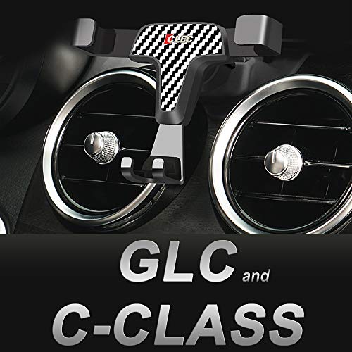 AYADA Soporte Móvil para Mercedes Benz GLC X253 y Classe C W205, Gravedad Bloqueo Automático Aluminio Estable Manos Libres Montaje Fácil Phone Holder GLC Coupe Accesorios Clase C Accesorios