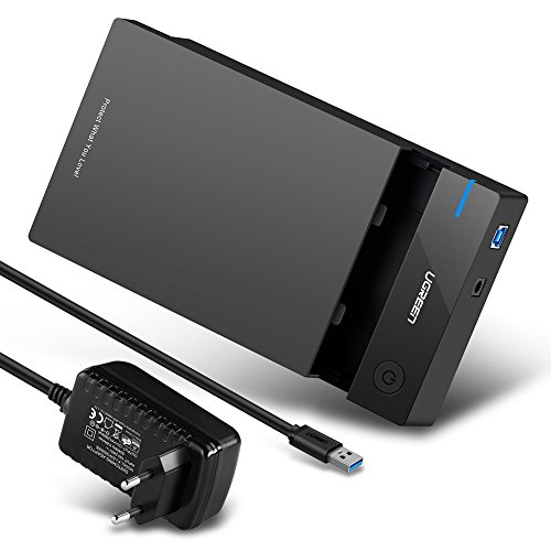 UGREEN Carcasa Disco Duro 3.5", Caja Disco Duro USB 3.0 con UASP para HDD SSD SATA I/II/III, 16 TB Max, Comaptible con PC, PS4,Xbox 360,Xbox One(Cable USB 3.0 y Adaptador de corriente 12V 2A Incluido) UGREEN Carcasa Disco Duro 3.5", Caja Disco Duro USB 3.0 con UASP para HDD SSD SATA I/II/III, 16 TB Max, Comaptible con PC, PS4,Xbox 360,Xbox One(Cable USB 3.0 y Adaptador de corriente 12V 2A Incluido)