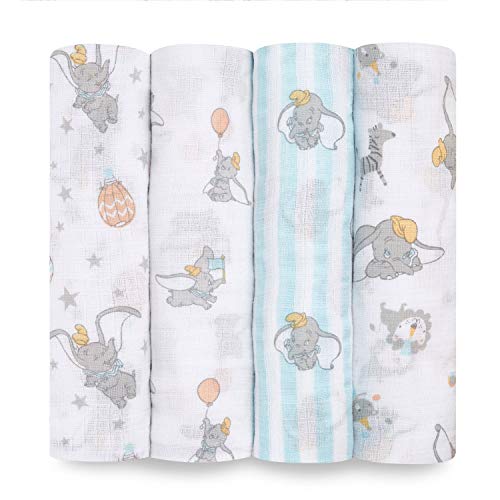 Aden Essential Swaddle 100% Muselina de algodón Dumbo Nuevas Alturas Aden Essential Swaddle 100% Muselina de algodón Dumbo Nuevas Alturas