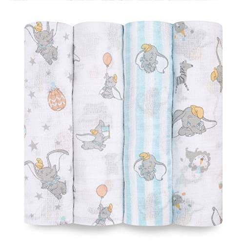 Aden Essential Swaddle 100% Muselina de algodón Dumbo Nuevas Alturas