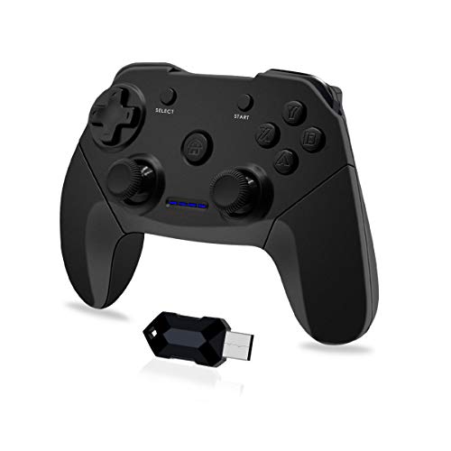 Clevo Mando para PC, Mando PC Gaming 2.4G Bluetooth Mando Inalámbrico Vibración Dual Compatible para PC/PS3/Android/TV Box (OTG Función) Clevo Mando para PC, Mando PC Gaming 2.4G Bluetooth Mando Inalámbrico Vibración Dual Compatible para PC/PS3/Android/TV Box (OTG Función)