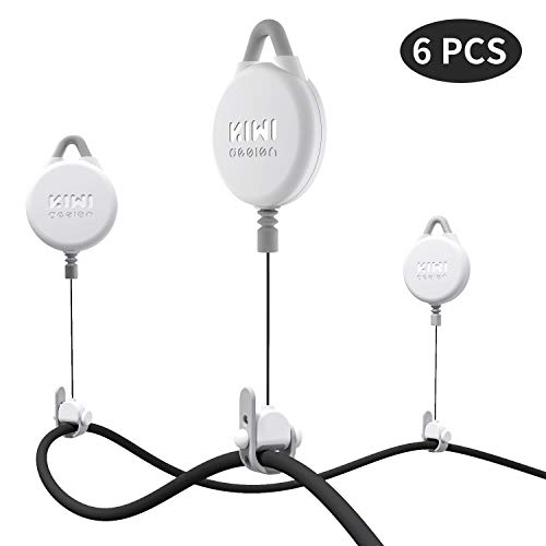 KIWI design Gestión de Cable VR, 6 Packs Sistema de Suspensión VR para HTC Vive/Pro/Oculus Rift/Oculus Rift S/Sony Playstation VR/Microsoft MR/Samsung Odyssey Accessori VR(Blanca)