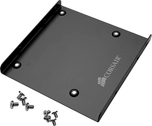 Corsair CSSD-BRKT1 - Tapa con tornillos para Caja de Ordenador, Soporte Soltero de SSD, negro, 10 x 10 x 1.2 cm
