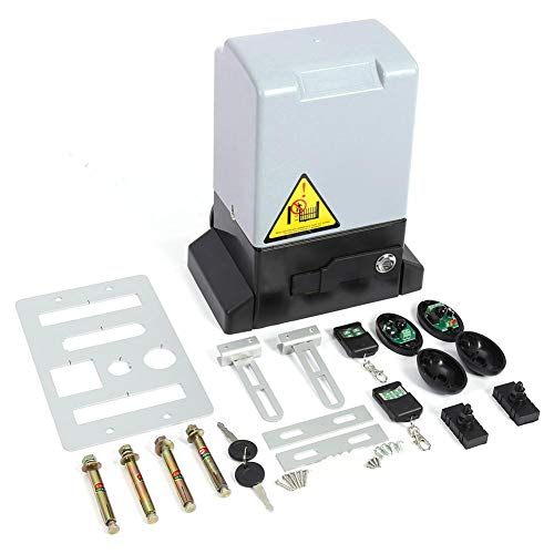 GOTOTP Kit de abridor de Puerta corredera automático Ajustable de 2000KG y 750w con Sonda de Sensor Infrarrojo Protección de la Temperatura Diseño de Apertura Manual (Motor)