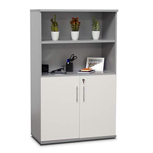 OFICINAS MONTIEL Armario Madera Cerradura Multiusos Tirador Cromado.Armario Blanco para Oficina, Armario despacho para Dormitorio,Trastero,Garaje,Taller, Cocina,Salón,Baño (Puertas Bajas, Blanco) OFICINAS MONTIEL Armario Madera Cerradura Multiusos Tirador Cromado.Armario Blanco para Oficina, Armario despacho para Dormitorio,Trastero,Garaje,Taller, Cocina,Salón,Baño (Puertas Bajas, Blanco)
