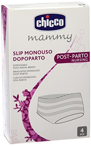 Chicco Mammy Braguitas premamá, (Blanco 00001138100000), One Size (Tamaño del fabricante:Única) (Pack de 4) Mujer