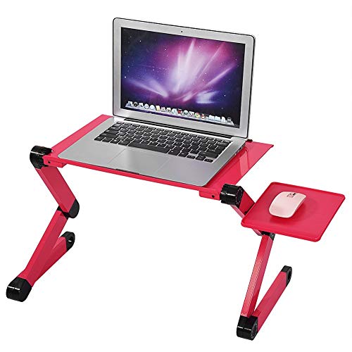 Ejoyous Soporte para portátil, de Aluminio, Ajustable, Compatible con portátil, ergonómico, para Mesa o Desayuno, con Niveles Plegables para sofá, Libro, revistas y Desayuno Ejoyous Soporte para portátil, de Aluminio, Ajustable, Compatible con portátil, ergonómico, para Mesa o Desayuno, con Niveles Plegables para sofá, Libro, revistas y Desayuno