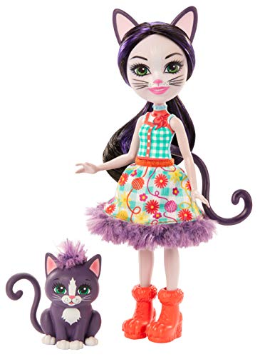 Enchantimals Muñeca Ciesta Cat con Mascota Climber (Matterl Gjx40)