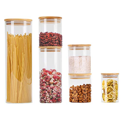 GoMaihe Tarro de Vidrio de Almacenamiento 6Pcs, Tarros de Cristal para Conservas Envases Cristal Alimentos, Tarro de Granos de Café Recipiente Hermetico Tarros de Cristal con Tapa, 0.35/0.6/1/2.3L GoMaihe Tarro de Vidrio de Almacenamiento 6Pcs, Tarros de Cristal para Conservas Envases Cristal Alimentos, Tarro de Granos de Café Recipiente Hermetico Tarros de Cristal con Tapa, 0.35/0.6/1/2.3L
