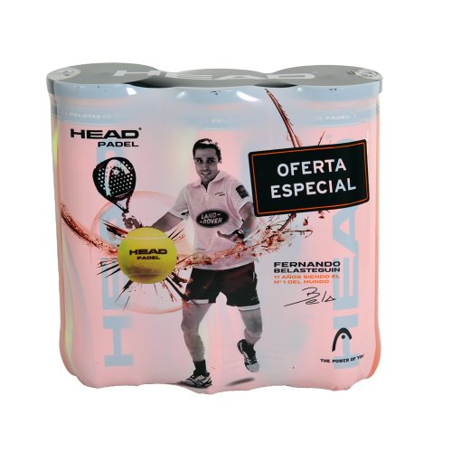 Head Pelotas de Padel Pack 9 Lote Unisex, Amarillo, 6 DZ Head Pelotas de Padel Pack 9 Lote Unisex, Amarillo, 6 DZ