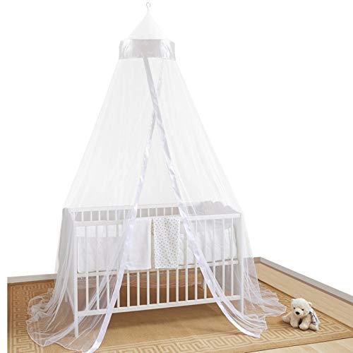 Mosquito Net 4 U Baby Baby-white001 Cama con dosel y protección contra insectos, Blanco