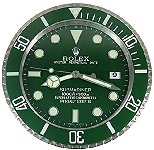 Rolex Replika Rolex Supmariner Hulk - Reloj de pared, color verde