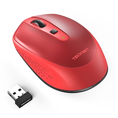 TECKNET Mini Ratón Inalámbrico Wireless Mouse Óptico,Omni 2.4G Ratón Portátil con Receptor USB Nano, 4 Botones, 3 dpi Ajustables, para Laptop,PC, Ordenador, Chromebook, Notebook, Rojo TECKNET Mini Ratón Inalámbrico Wireless Mouse Óptico,Omni 2.4G Ratón Portátil con Receptor USB Nano, 4 Botones, 3 dpi Ajustables, para Laptop,PC, Ordenador, Chromebook, Notebook, Rojo